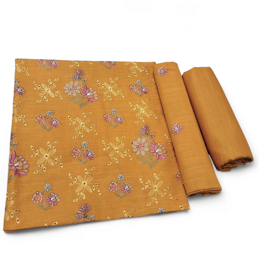 KHADDAR CHICKEN KARI EMBROIDERED 2PC - TANIAZE