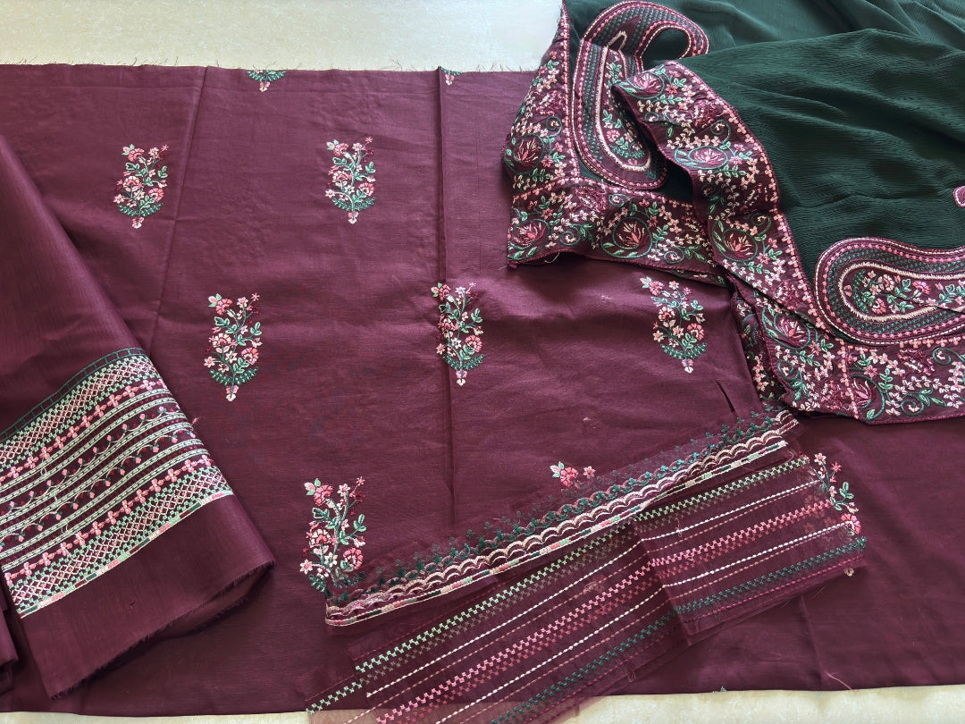 BATIK LUXURY LAWN 3PC CHIFFON DOPATTA