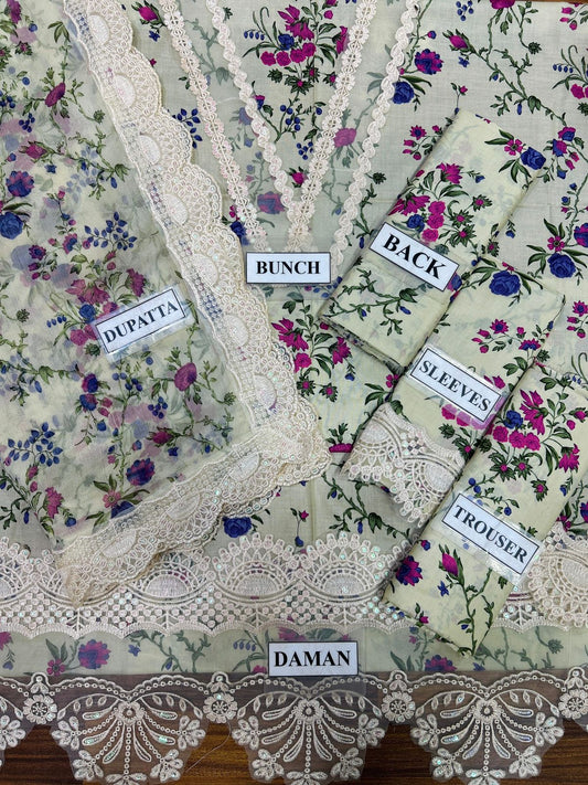 ANEELA'S 3PC CHIFFON DOPATTA