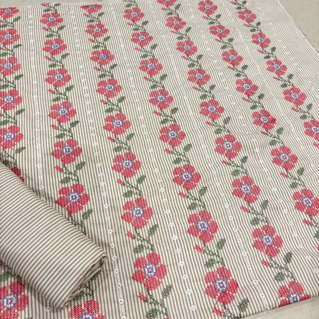 2 PIECE - PRINTED EMBROIDERED LAWN SUIT SCV2-254