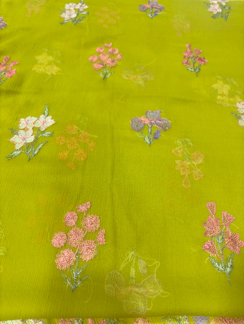 LAWN EMBROIDERED 3PC CHIFFON DOPATTA