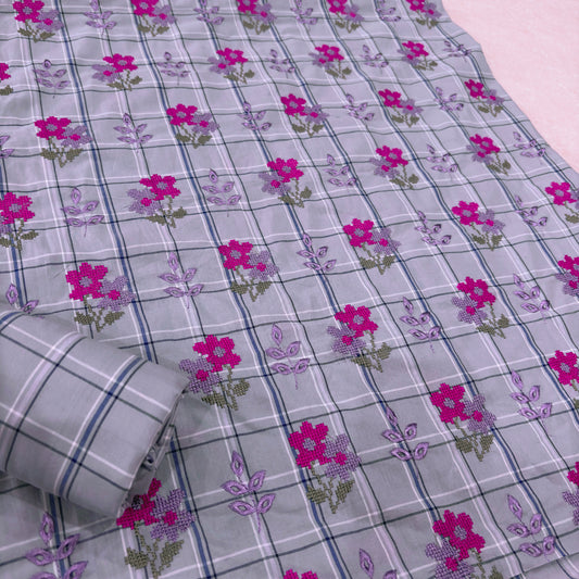 2 PIECE - PRINTED EMBROIDERED LAWN SUIT SCV2-212