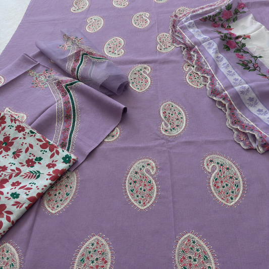 MARIA B LUXURY LAWN 3PC CHIFFON DOPATTA