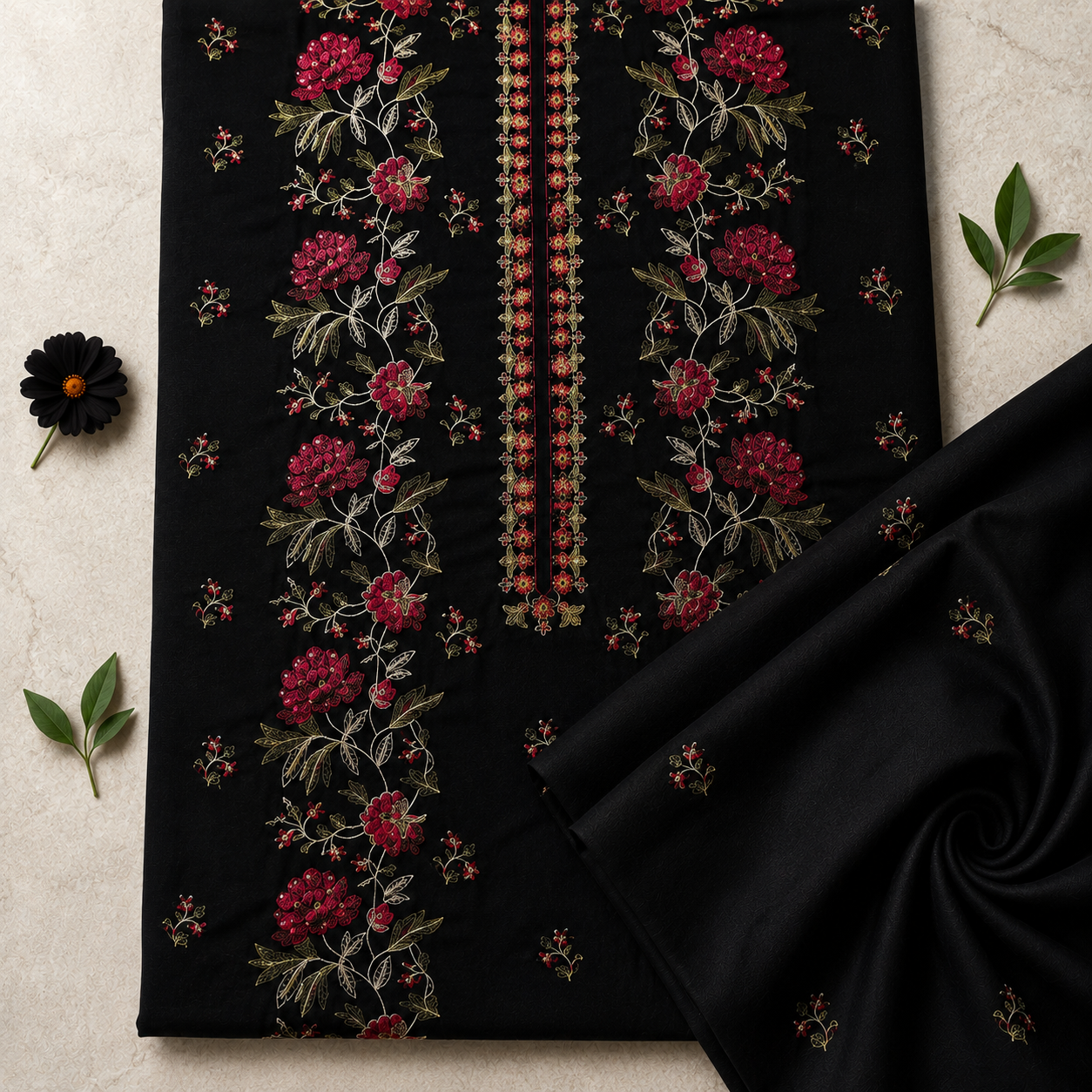 KARANDI EMBROIDERED 2-PIECE TZAJ-2357