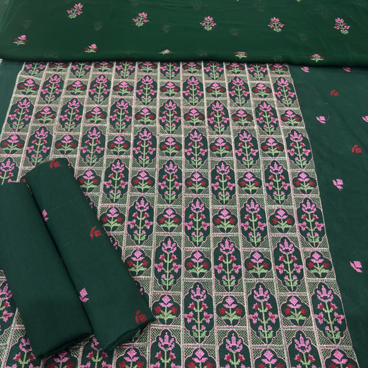 LAWN EMBROIDERED 3PC CHIFFON DOPATTA
