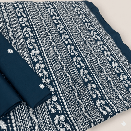 2 PIECE - EMBROIDERED LAWN SUIT SCV1-1802