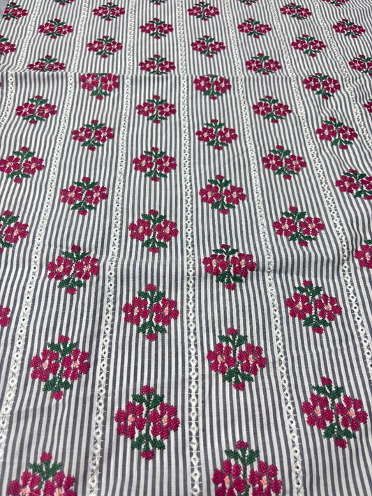 2 PIECE - PRINTED EMBROIDERED LAWN SUIT SCV2-239