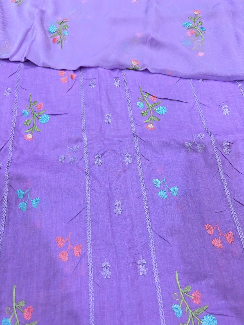 LAWN EMBROIDERED 3PC CHIFFON DOPATTA