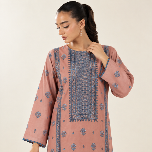 Embroidered Karandi Stitched 2-Piece | WKS-14