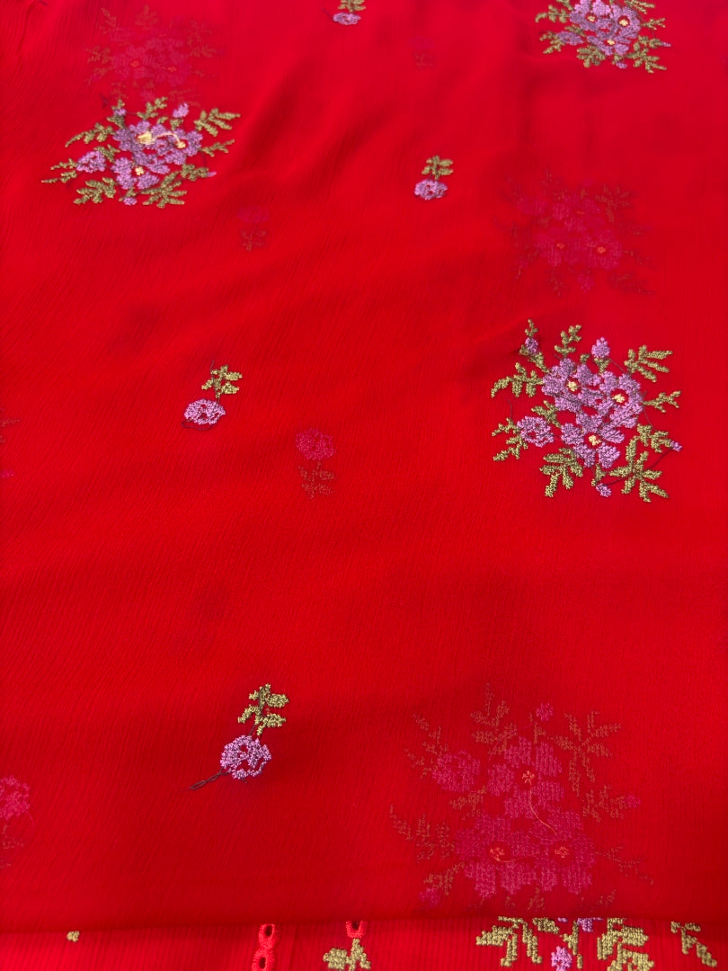 LAWN EMBROIDERED 3PC CHIFFON DOPATTA