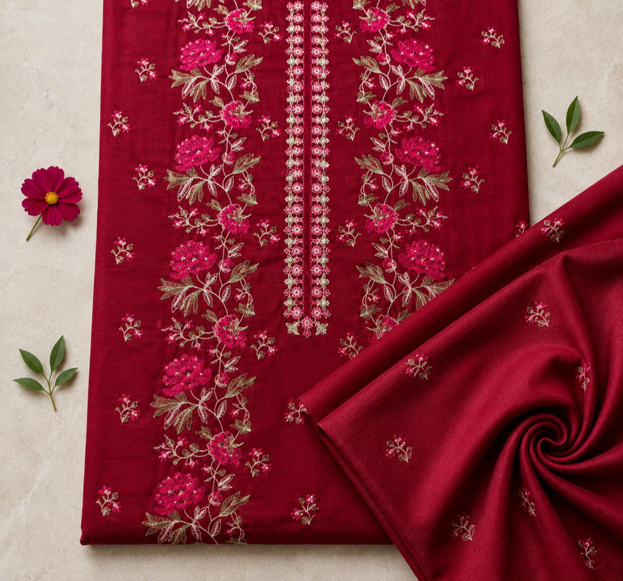KARANDI EMBROIDERED 2-PIECE TZAJ-2359
