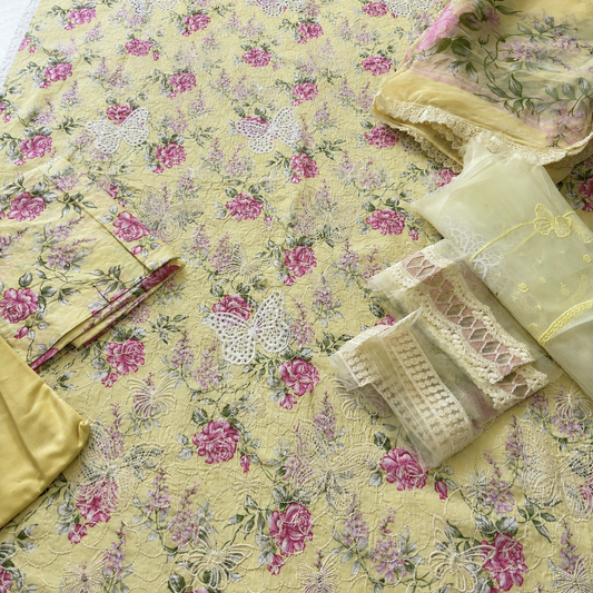 MARIA B LUXURY LAWN 3PC CHIFFON DOPATTA