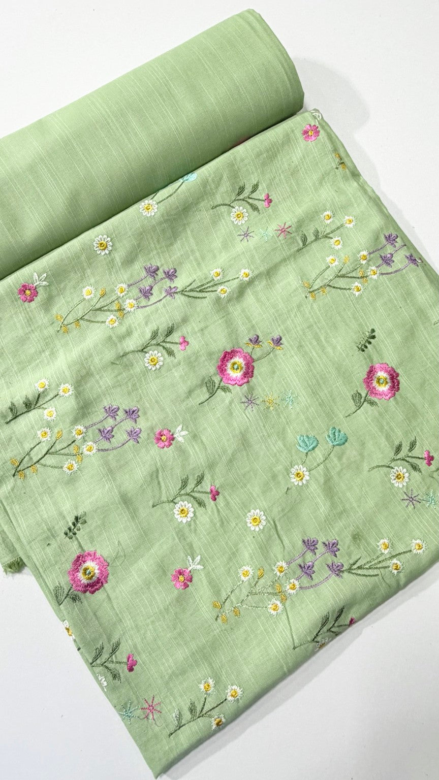 Pista Green Khaddar Embroidered 2-Piece Suit – Design 10108 | TANIAZE