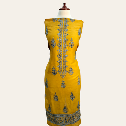 KARANDI EMBROIDERED SHAWL SUIT - TANIAZE