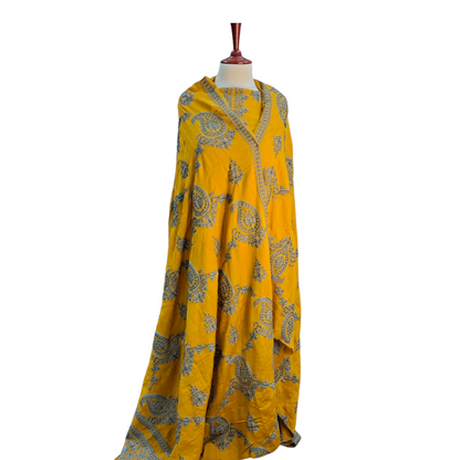 KARANDI EMBROIDERED SHAWL SUIT - TANIAZE