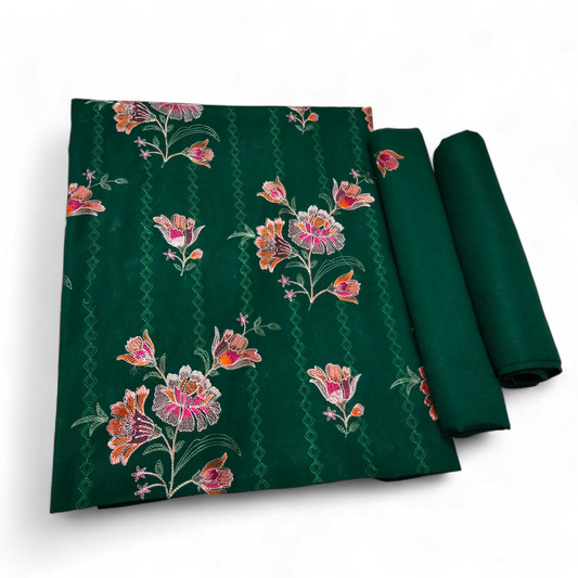 2 PIECE - EMBROIDERED LAWN SUIT TZG-102