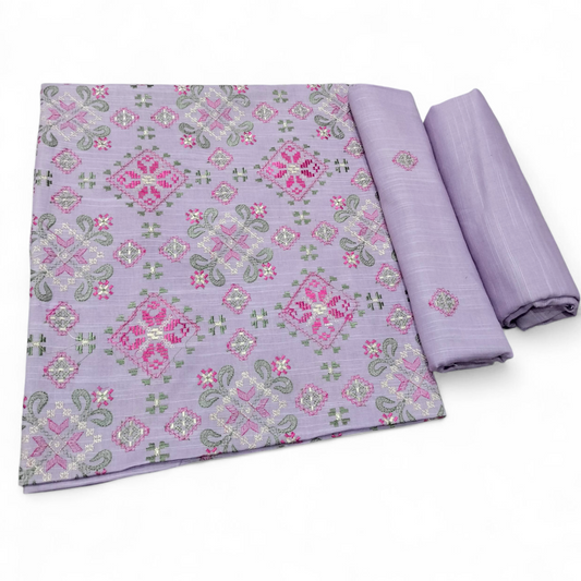Lavender Khaddar Embroidered 2-Piece Suit – Design 83 – Image 1 | TANIAZE