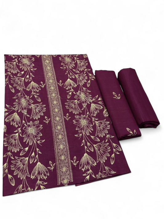 KHADDAR EMBROIDERED 2PC