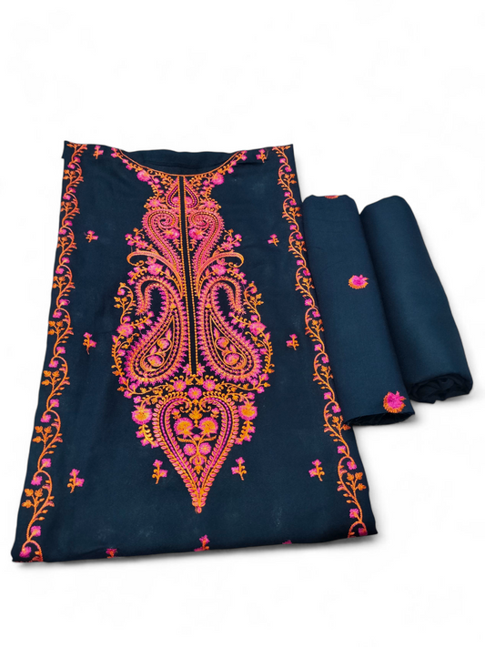 KARANDI EMBROIDERED 2-PIECE BLUE WKU-144