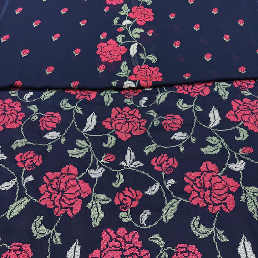 KARANDI EMBROIDERED 3-PIECE BLUE WKU-182