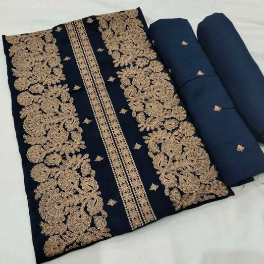 KARANDI EMBROIDERED 2-PIECE BLUE WKU-509