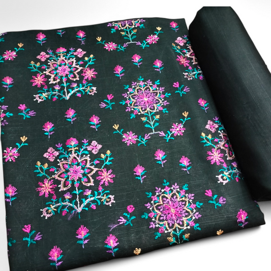 KHADDAR EMBROIDERED 2PC