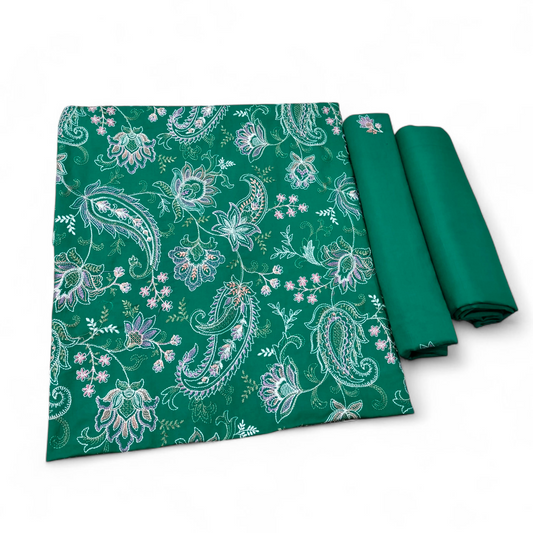 2 PIECE - EMBROIDERED LAWN SUIT TZSG-03