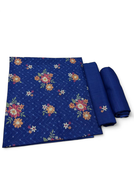 KHADDAR CHICKEN KARI EMBROIDERED 2PC