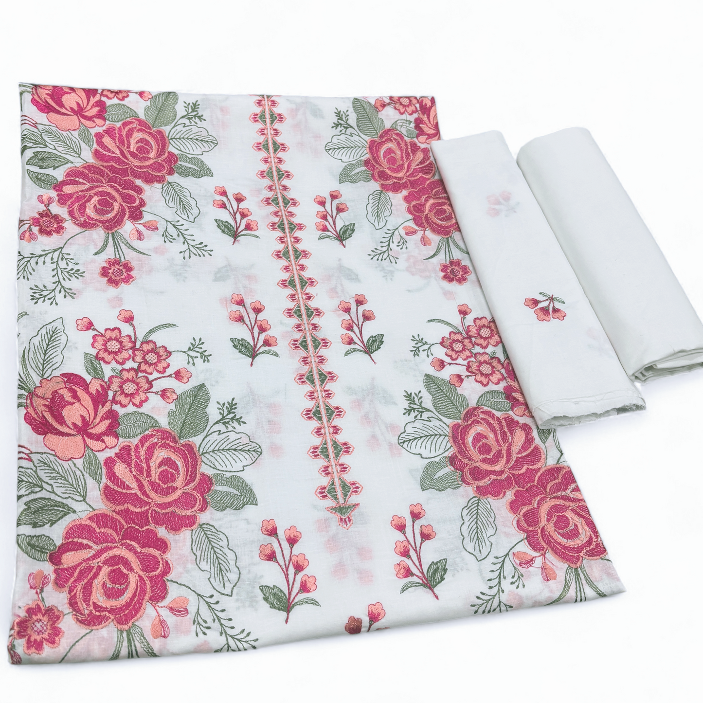 2 PIECE - EMBROIDERED LAWN SUIT SCV1-1698