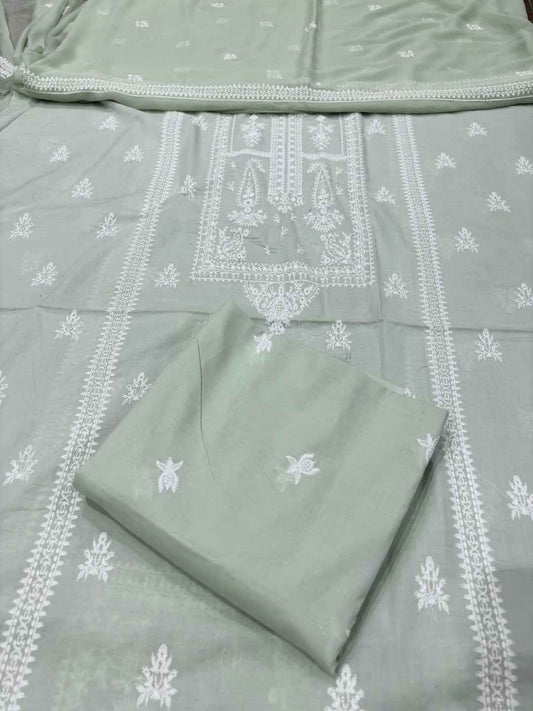 BAREEZE LAWN EMBROIDERED 3PC CHIFFON DOPATTA TZAJ-164