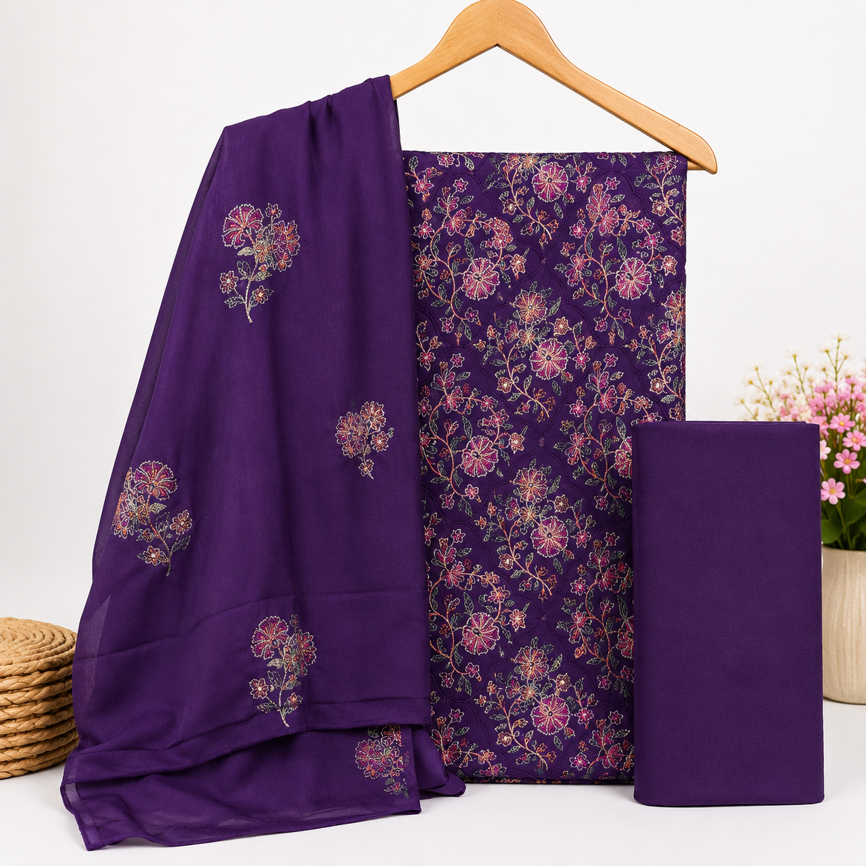 KARANDI EMBROIDERED 3-PIECE TZAJ-311
