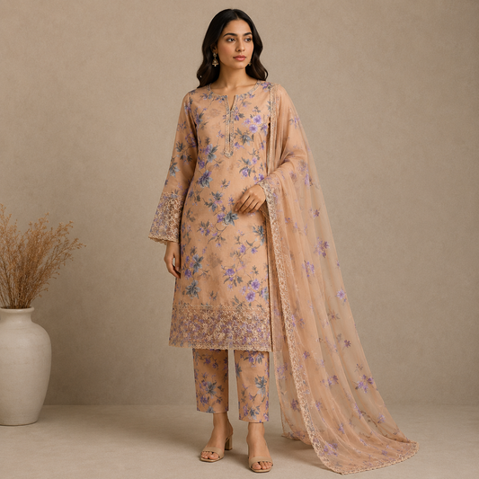 CROSS STITCH LUXURY LAWN 3PC CHIFFON DOPATTA