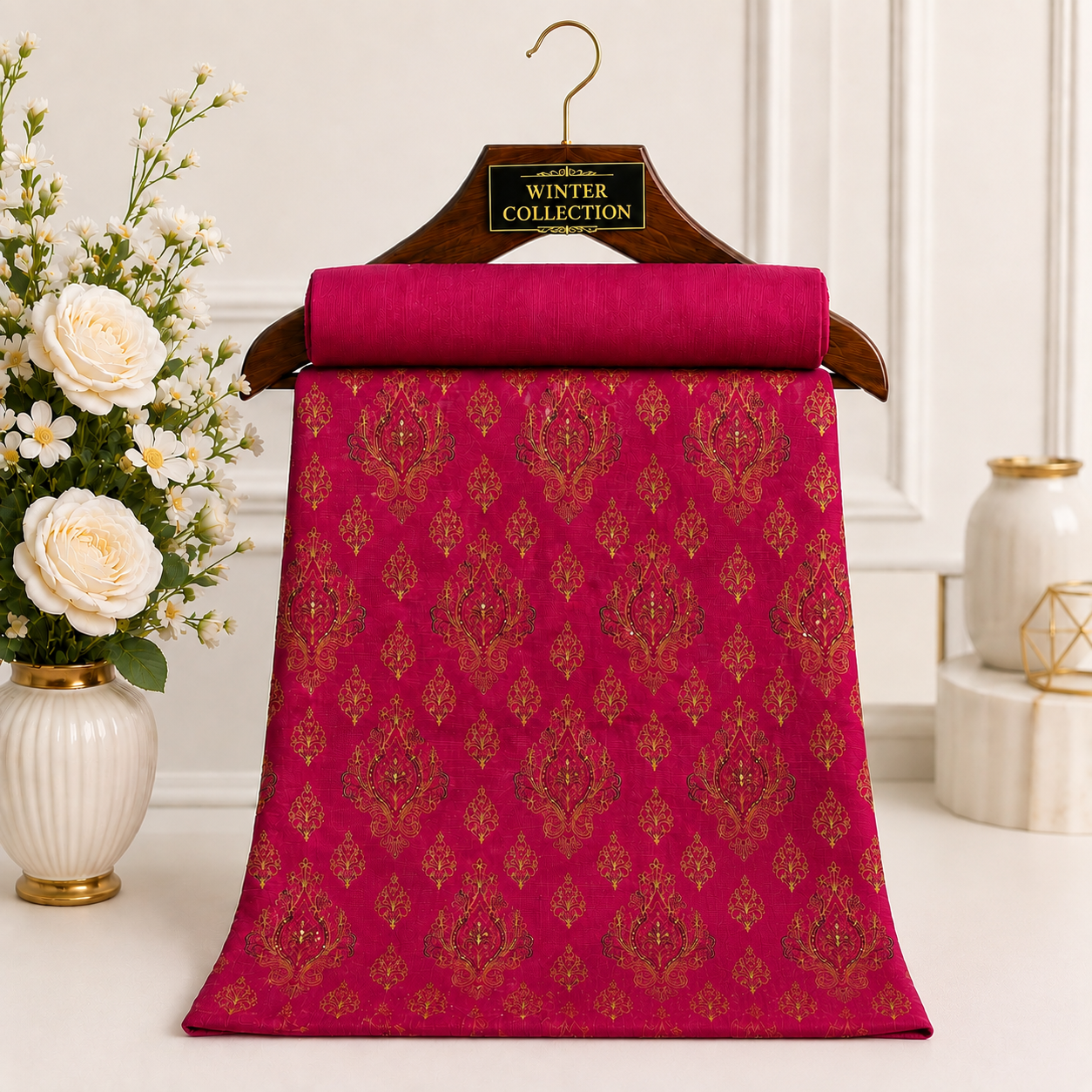 KHADDAR EMBROIDERED 2PC