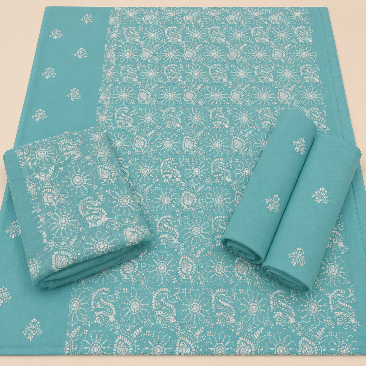 Bareeze lawn embroidered 3pc