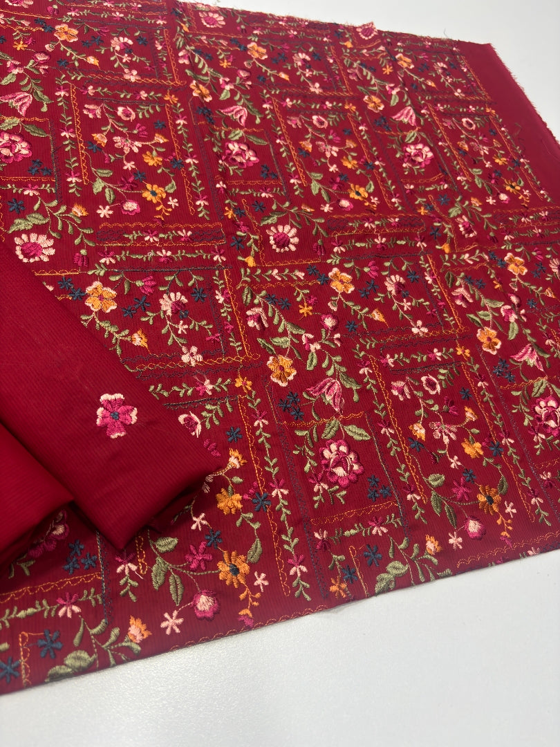 2 PIECE - EMBROIDERED LAWN SUIT SCV1-1812