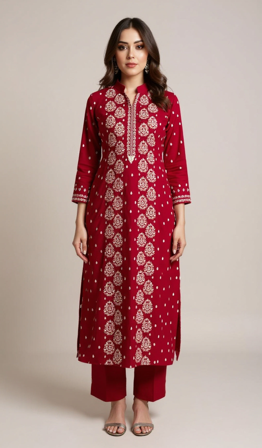 KHADDAR EMBROIDERED 2PC - TANIAZE