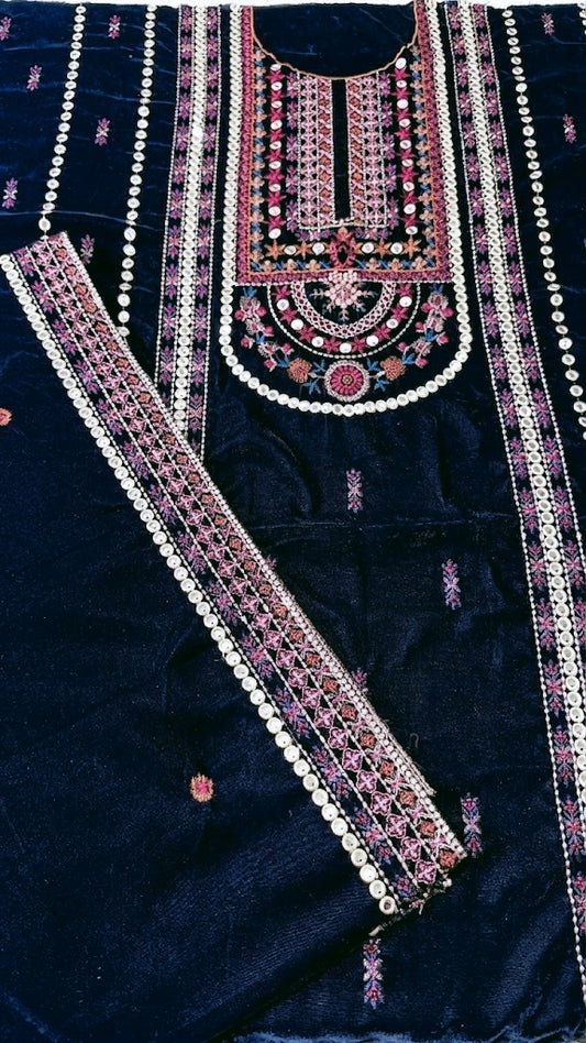 VELVET EMBROIDERED 3-PIECE TZAJ-256