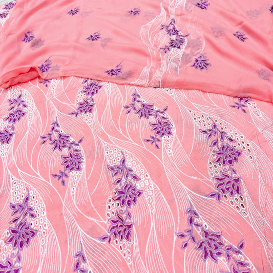 LAWN CHICKENKARI 3PC CHIFFON DOPATTA