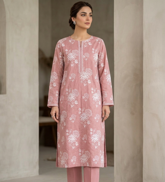 2 PIECE - EMBROIDERED LAWN SUIT SCV1-1755
