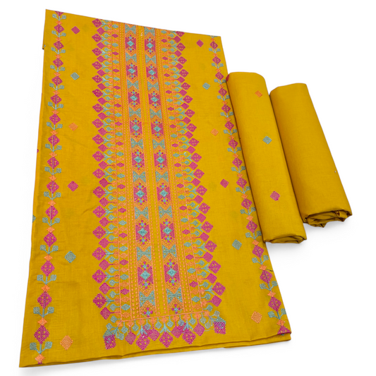 2 PIECE - EMBROIDERED LAWN SUIT SCV1-1627