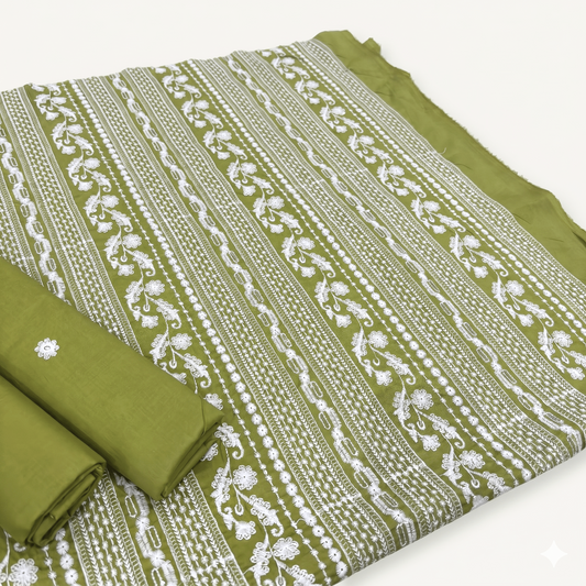 2 PIECE - EMBROIDERED LAWN SUIT SCV1-1803