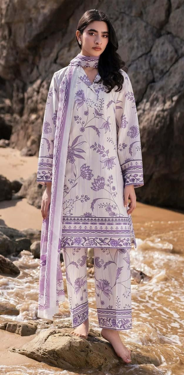JAZMIN LUXURY LAWN 3PC CHIFFON DOPATTA