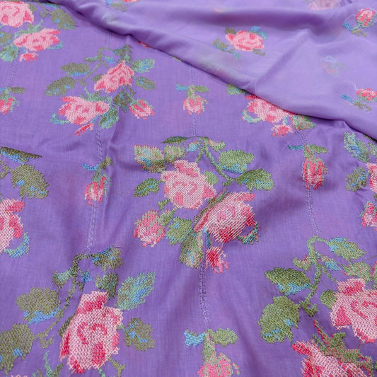 LAWN EMBROIDERED 3PC CHIFFON DOPATTA