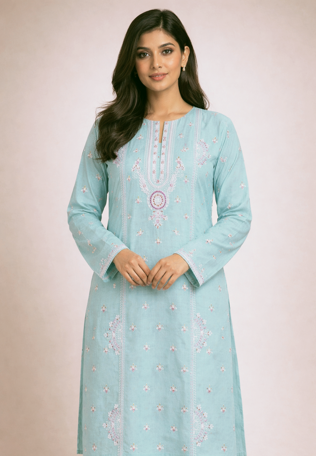 2 PIECE - EMBROIDERED LAWN SUIT SV1-151