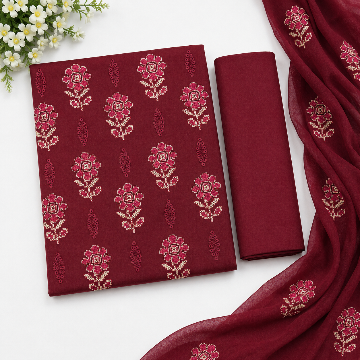 KARANDI EMBROIDERED 3-PIECE TZAJ-346