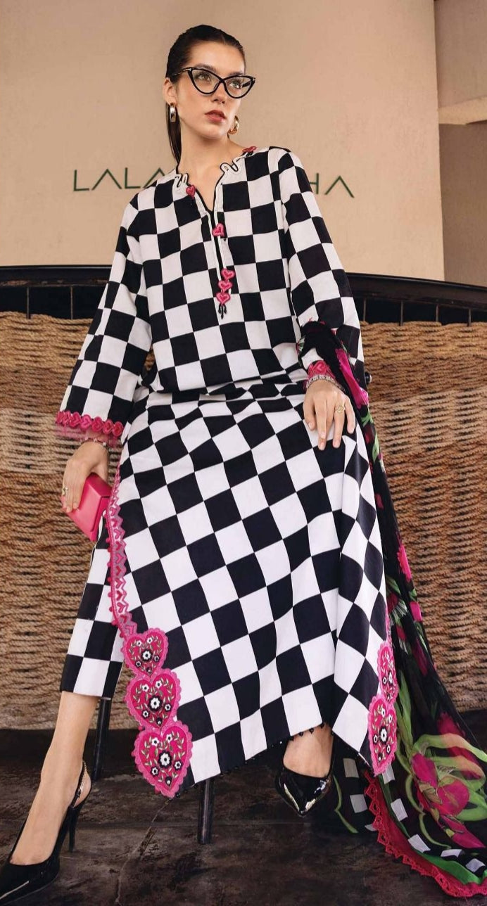 MARIA B LUXURY LAWN 3PC CHIFFON DOPATTA