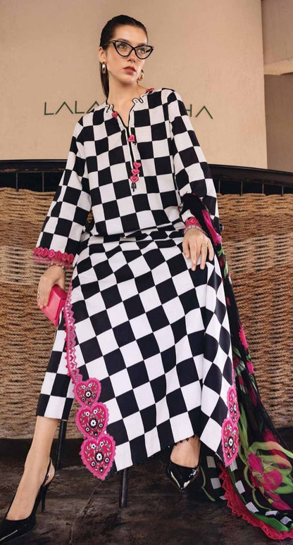 MARIA B LUXURY LAWN 3PC CHIFFON DOPATTA