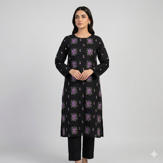 2 PIECE - EMBROIDERED LAWN SUIT SCV1-1790