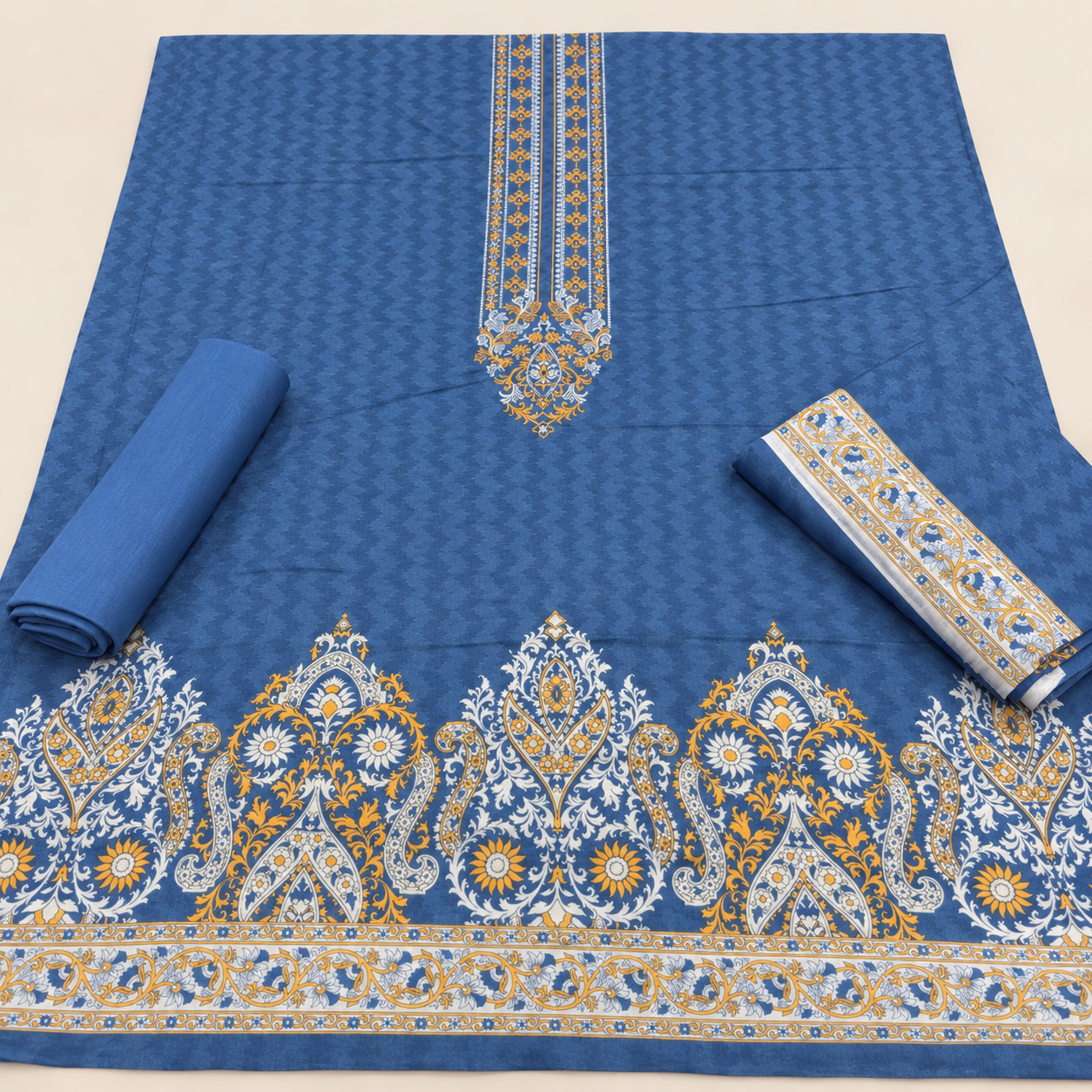 Bareeze lawn embroidered printed 2pc