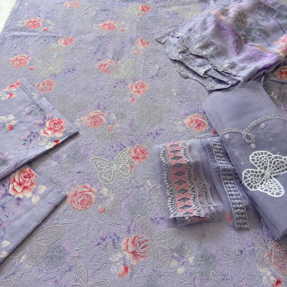 MARIA B LUXURY LAWN 3PC CHIFFON DOPATTA